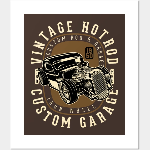 Vintage Hotord Custom Garage Wall Art by funkymonkeytees